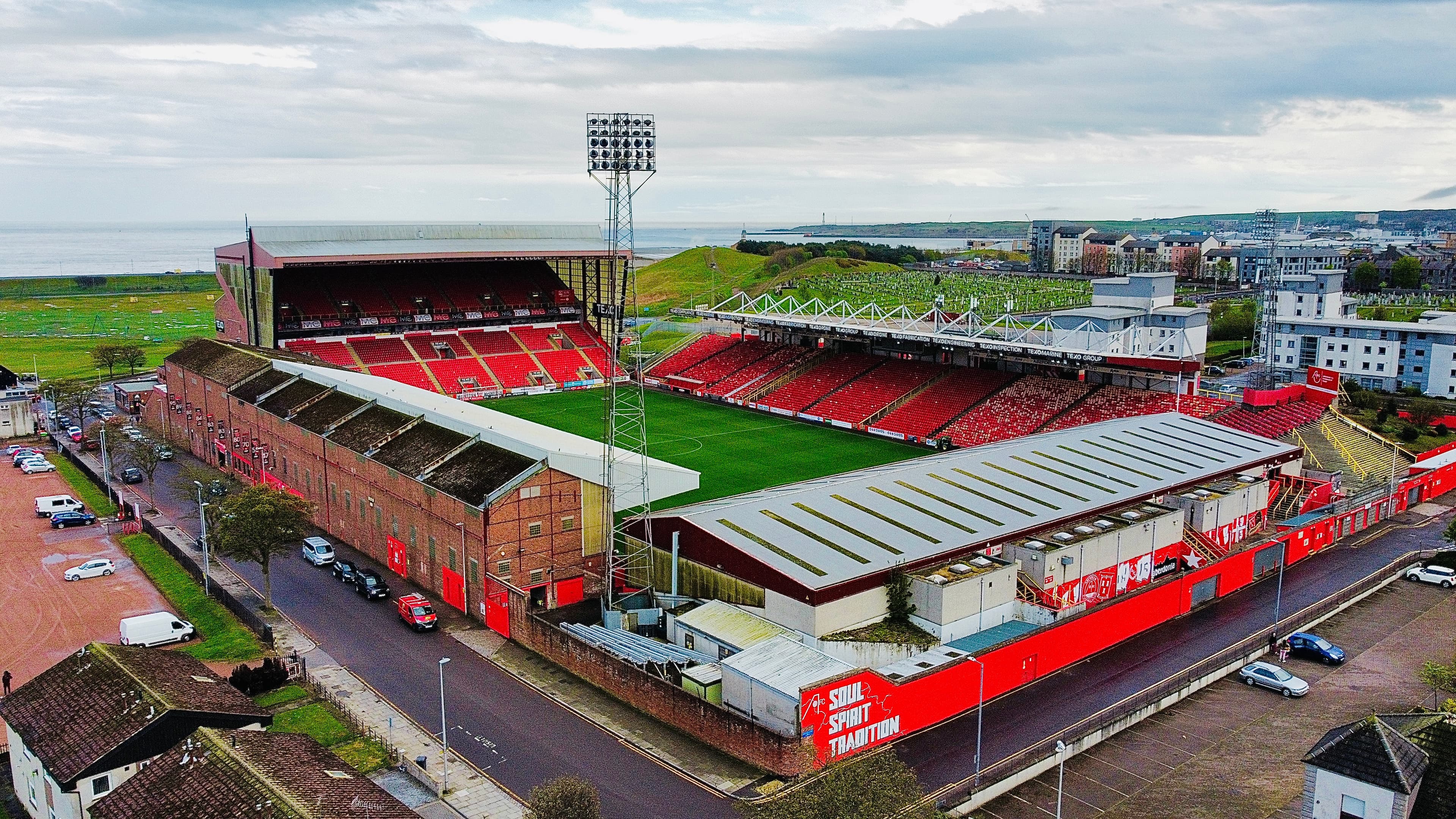 Pittodrie Stadium, home of Aberdeen FC, Aberdeen